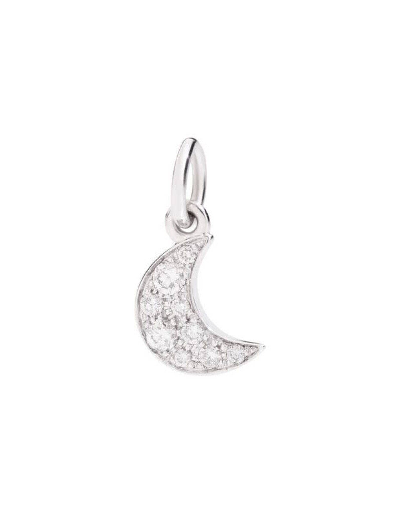 dodo Pendentif lune or blanc diamants blancs DoDo