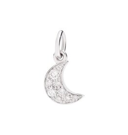 dodo Pendentif lune or blanc diamants blancs DoDo