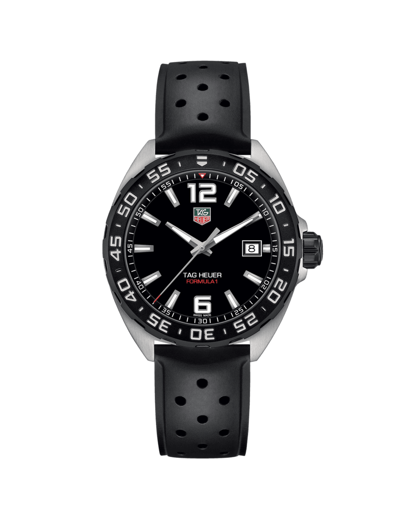 Tag Heuer F1 homme cadran noir caoutchouc noir TAGHEUER