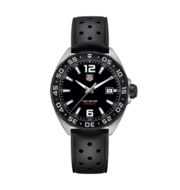Tag Heuer F1 homme cadran noir caoutchouc noir TAGHEUER
