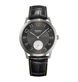 HERMES S.A Slim 39.5 auto boite titan cadran anthracite HERMES