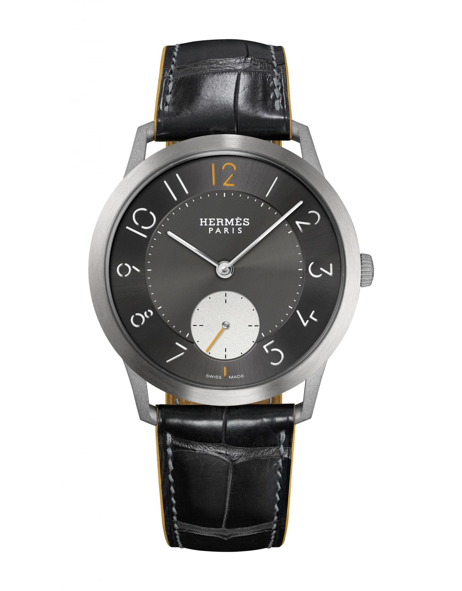 HERMES S.A Slim 39.5 auto boite titan cadran anthracite HERMES