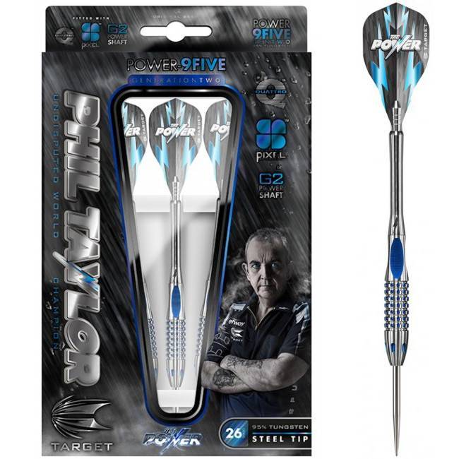 Target Darts Phil Taylor Power Series Tungsten Swiss Point Steel Tip Darts  Set