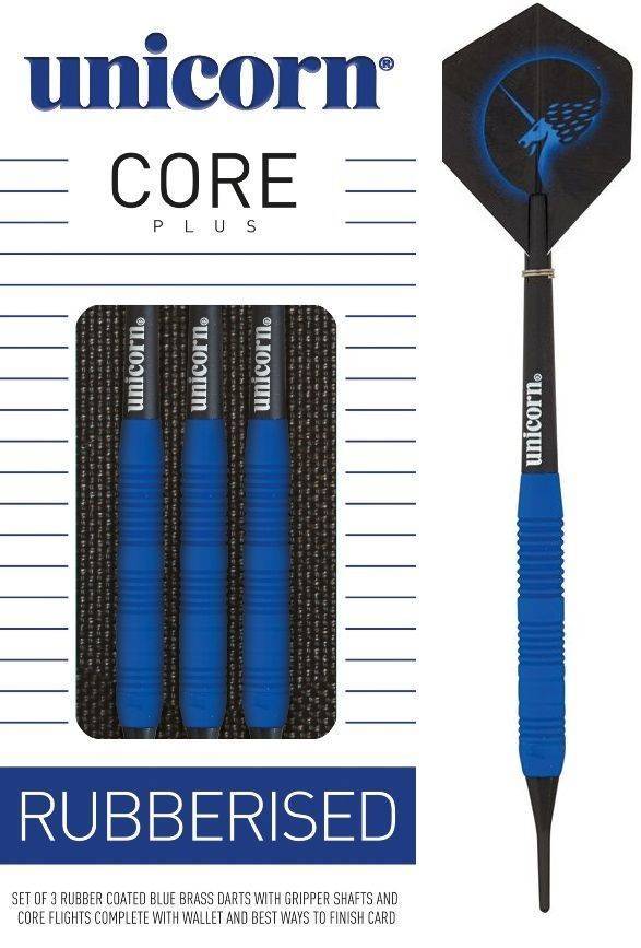 Unicorn Core Plus Rubberised Blue Soft Tip