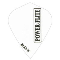 Bull's Powerflite - Kite Solid White Darts Flights Bull's Bull's Powerflite - Kite Solid White Darts Flights