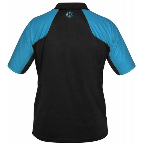 Harrows Harrows Vivid Dartshirt Black & Aqua Blue