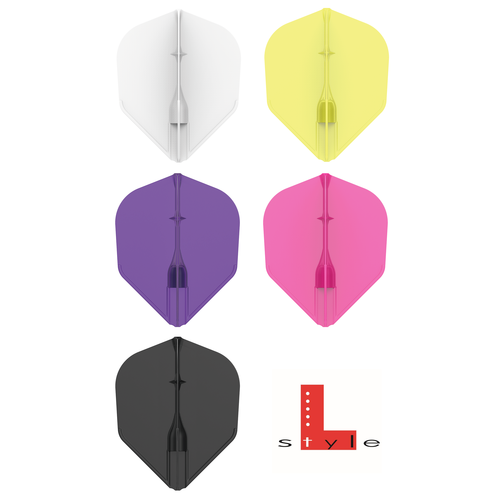 L-Style L-Style Champagne EZ L3 Shape Clear Purple Darts Flights