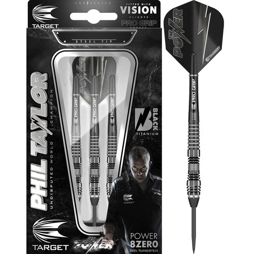 Target Phil Taylor Power 8ZERO 4 Black Titanium Darts