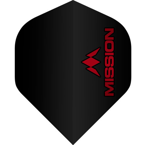 Mission Mission Logo Std NO2 Black & Red Darts Flights