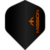 Mission Mission Logo Std NO2 Black & Orange Darts Flights