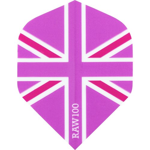 RAW RAW 100 Union Jack Pink Darts Flights