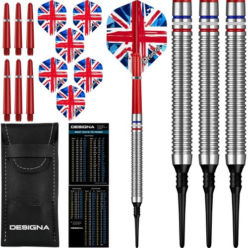 Designa Patriot X Great Britain 90% Soft Tip Darts