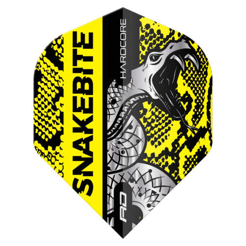 Red Dragon Red Dragon Peter Wright Hardcore Snakebite Coiled Snake Yellow Darts Flights