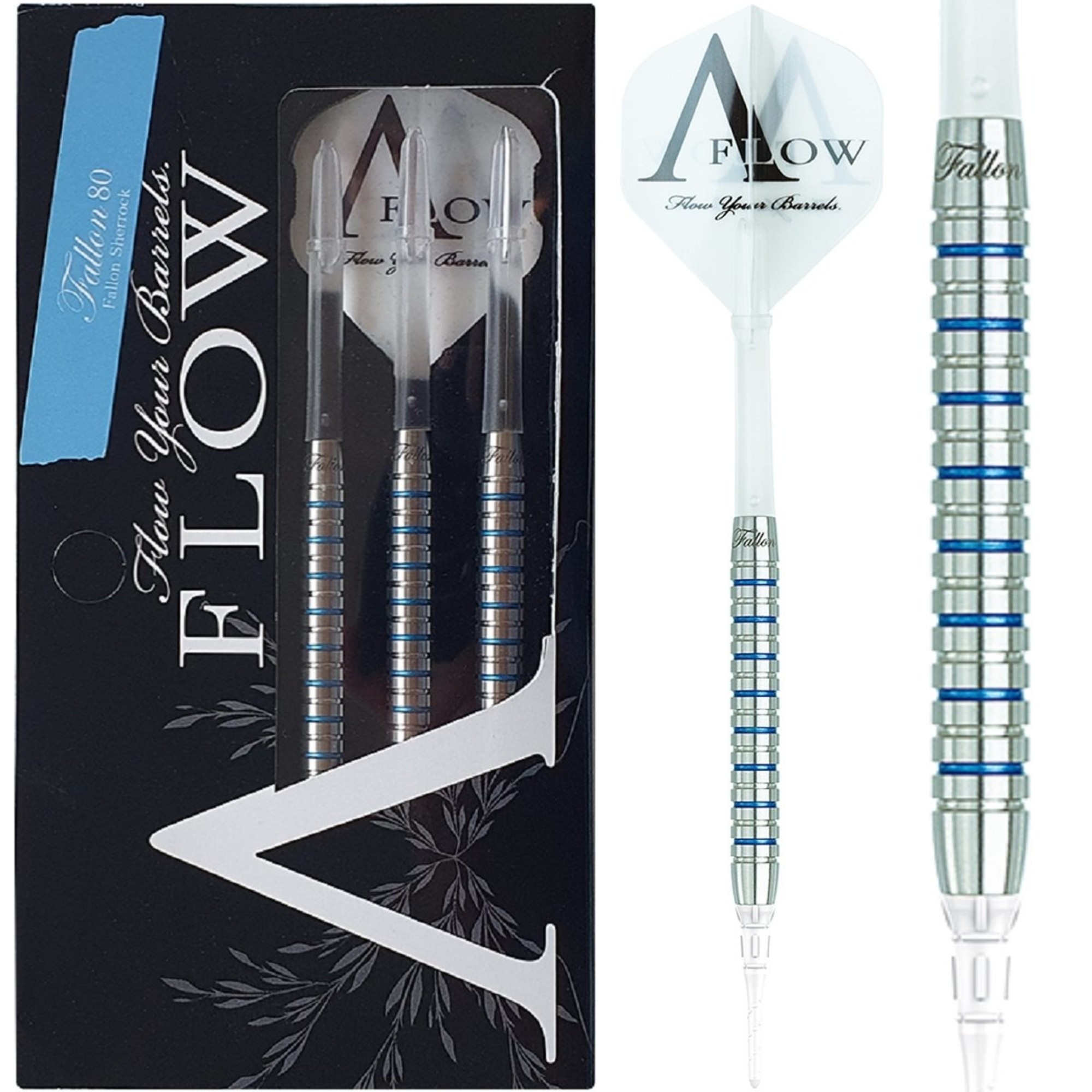 Dynasty A Flow Fallon Sherrock Blue Label 80 Soft Tip Dartshopper Com