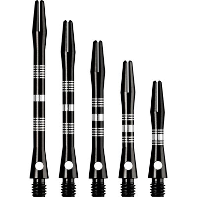 15 Stems 5 Sets Two Tone Black Razor Aluminium Dart shafts 
