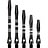 Dartshopper Aluminum Regrooved Black Darts Shafts