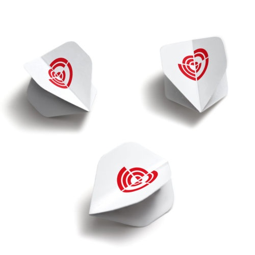 Dartshopper [2 sided] Customised Dart Flights Logo - 100 Micron | 10 Sets (30 Dart Flights)