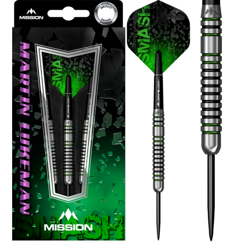Mission Mission Martin Lukeman Black & Green 90% Darts