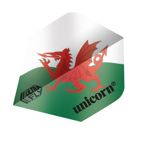 Unicorn Unicorn Ultrafly Wales Flag PLUS Darts Flights