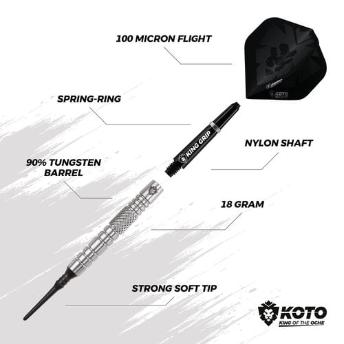 KOTO KOTO Kingfly V2 90% Soft Tip Darts