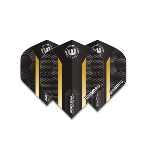 Winmau Winmau Prism Alpha Extra Thick Black & Gold Stripe Darts Flights