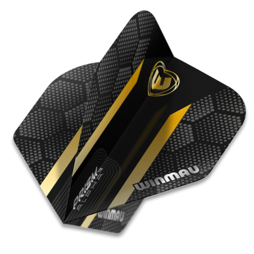 Winmau Winmau Prism Alpha Extra Thick Black & Gold Stripe Darts Flights