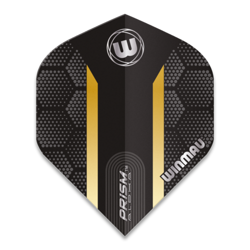 Winmau Winmau Prism Alpha Extra Thick Black & Gold Stripe Darts Flights