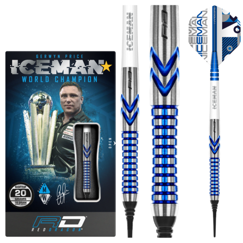 Red Dragon Red Dragon Gerwyn Price Iceman Contour 90% Soft Tip Darts