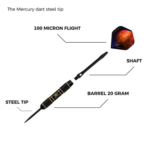 XQMax Darts XQ Max Mercury Steel Tip Dart Set Darts