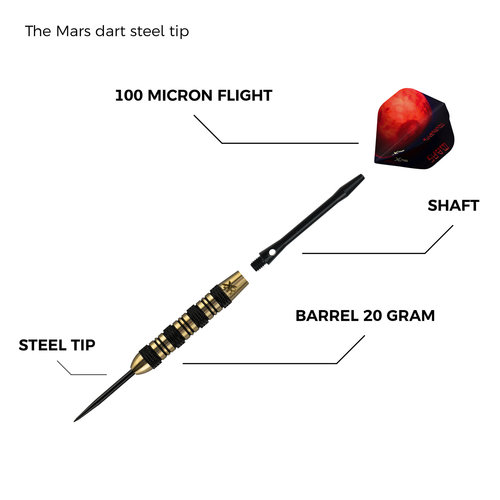 XQMax Darts XQ Max Mars Steel Tip Dart Set Darts