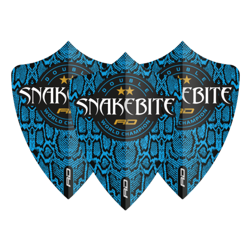 Red Dragon Red Dragon Peter Wright Snakebite Double World Champion Freestyle Blue Skin Darts Flights