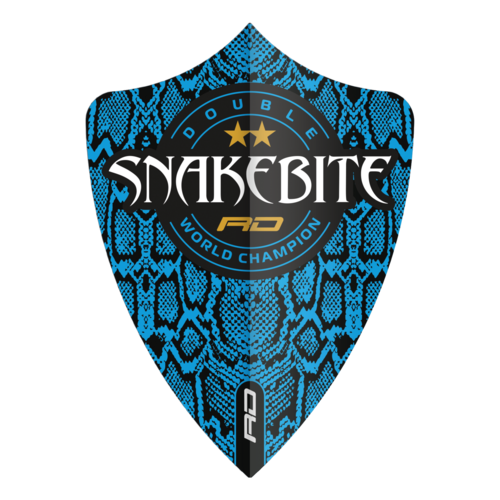 Red Dragon Red Dragon Peter Wright Snakebite Double World Champion Freestyle Blue Skin Darts Flights