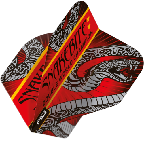 Red Dragon Red Dragon Peter Wright Snakebite Double World Champion Black & Red Darts Flights