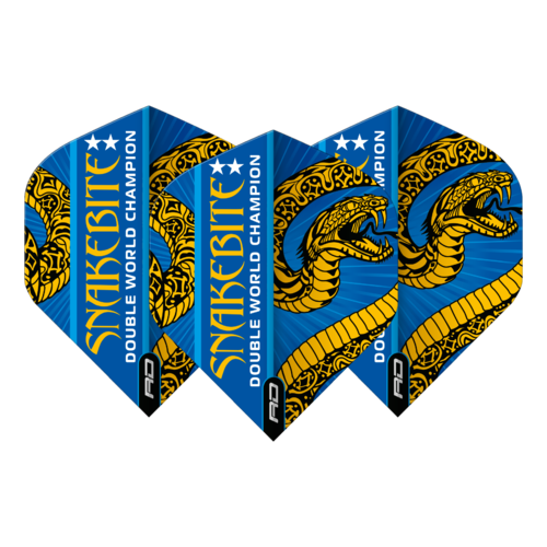 Red Dragon Red Dragon Peter Wright Snakebite Double World Champion Blue & Gold Darts Flights