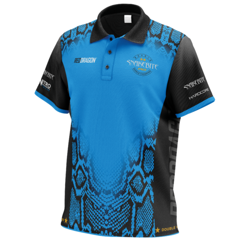 Red Dragon Red Dragon Peter Wright Snakebite Double World Champion Tour Polo