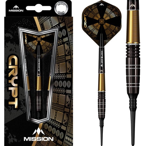 Mission Mission Crypt Black & Gold PVD M1 90% Soft Tip Darts