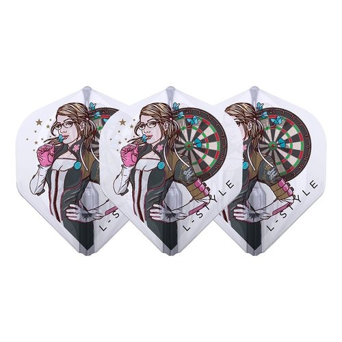 L-Style L-Style Champagne EZ L1 Standard Fallon Sherrock V4 Clear White Darts Flights