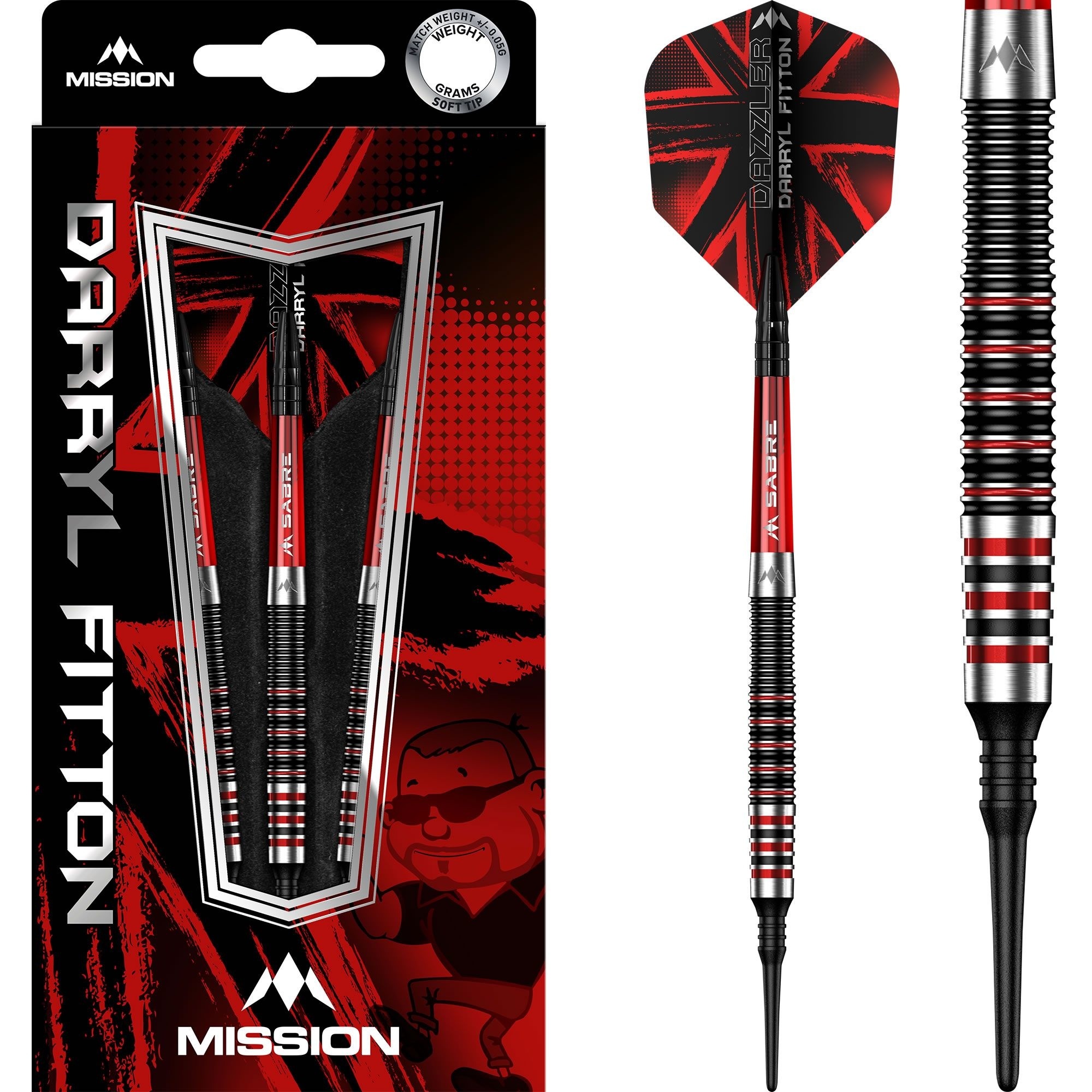 Mission Darryl Fitton 95% Soft Tip Darts - Dartshopper.com