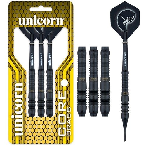 Unicorn Unicorn Core Shape 2 Brass Soft Tip - Black Darts
