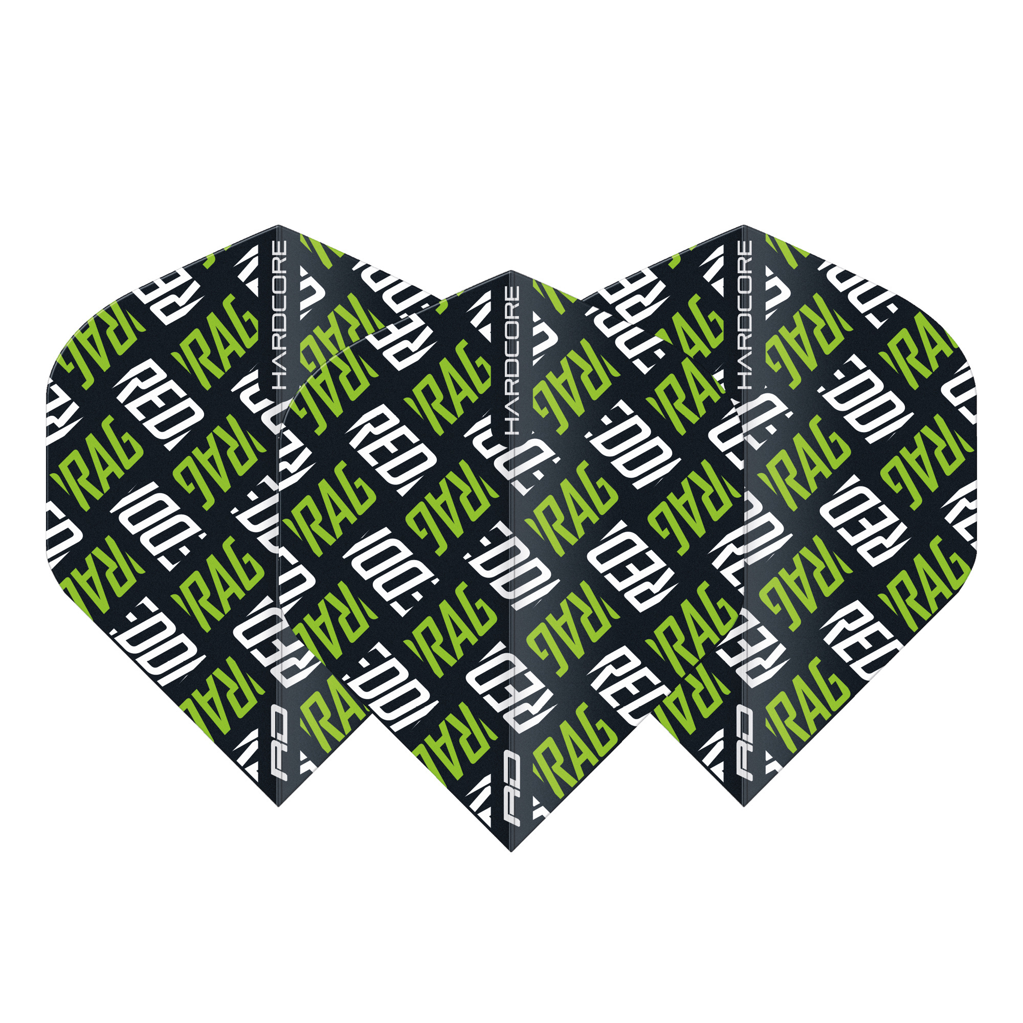 Red Dragon Hardcore XT Green and White Red Dragon Logo Darts Flights -  Dartshopper.com