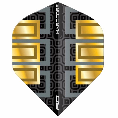 Red Dragon Red Dragon Hardcore Premium Gold & Black Block Darts Flights