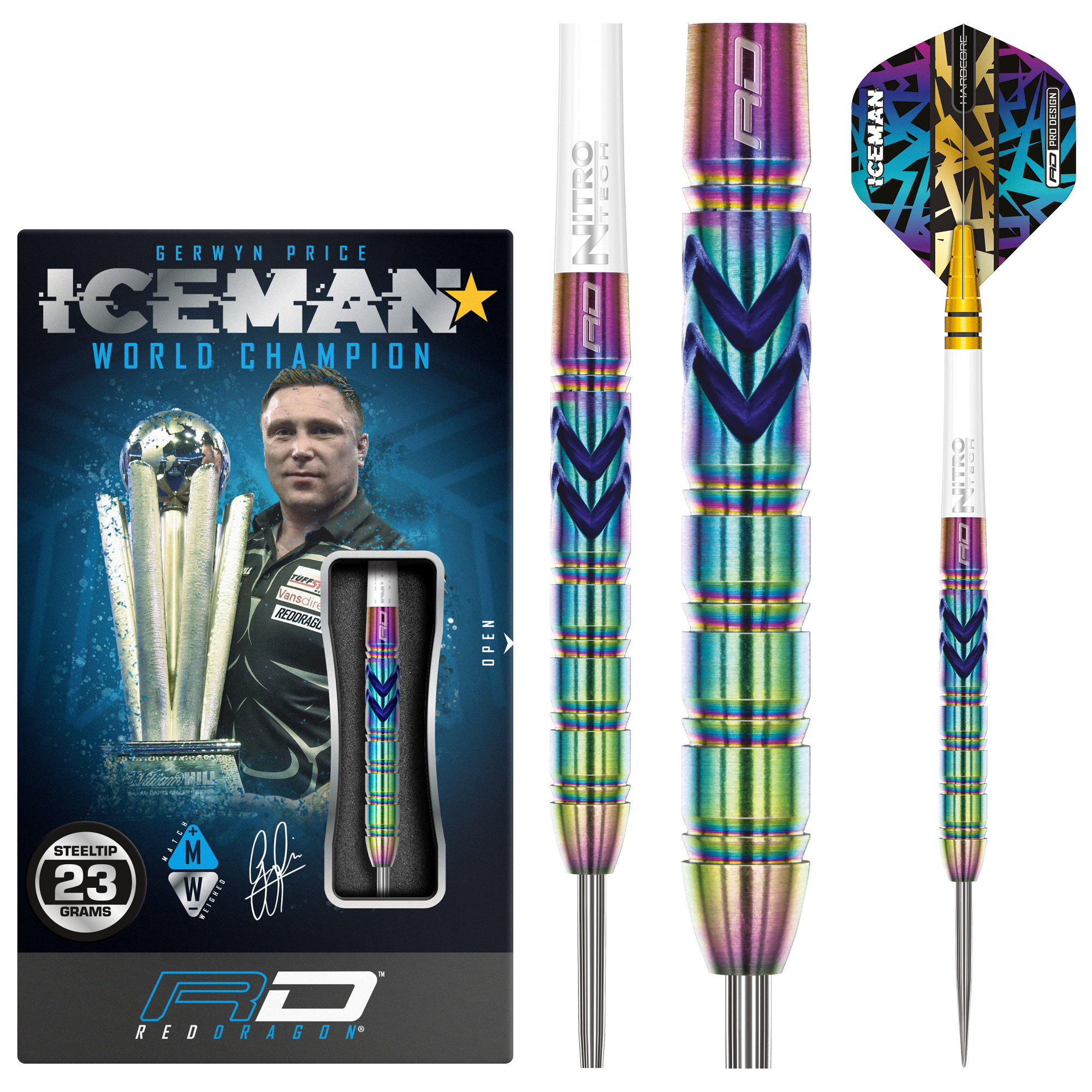 XQMAX World Champion 23g 25g Darts Steel Tip Tungsten Michael Van Gerwen  Style