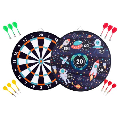 Longfield Darts Double-sided Magnetic/Paper Space Children's Dartboard