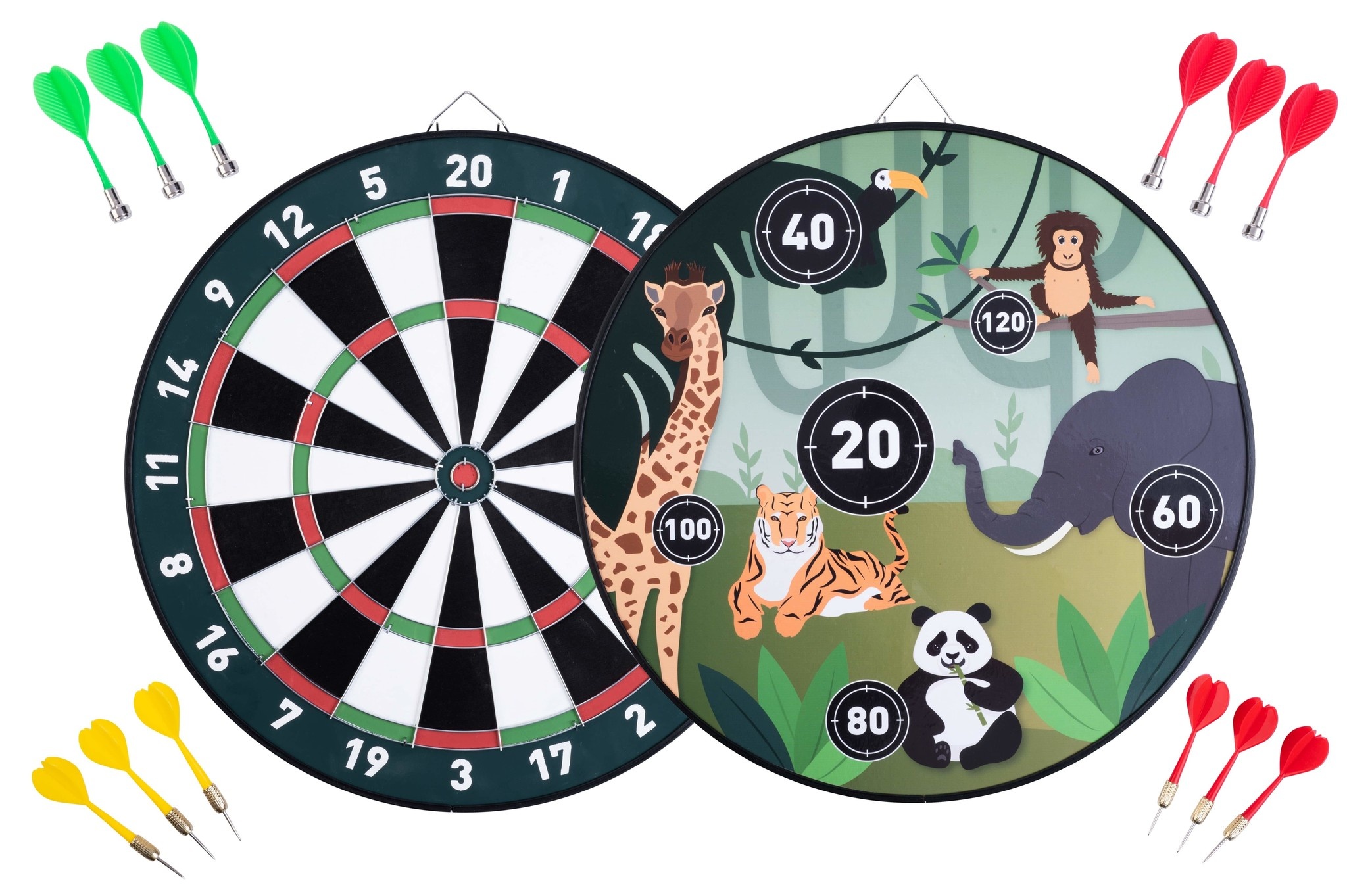 Double-sided Magnetic/Paper Jungle Children\'s Dartboard
