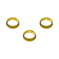 KOTO Aluminum Flight Lock Rings Gold