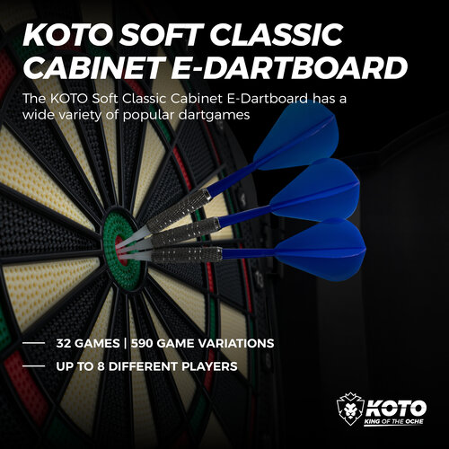 KOTO KOTO Soft Classic Cabinet - Electronic Dartboard