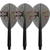 Condor Condor Zero Stress Flight System - Teardrop - The Bull - Clear Black Darts Flights