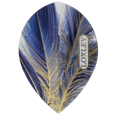 Loxley Loxley Feather Blue & Gold Pear Darts Flights