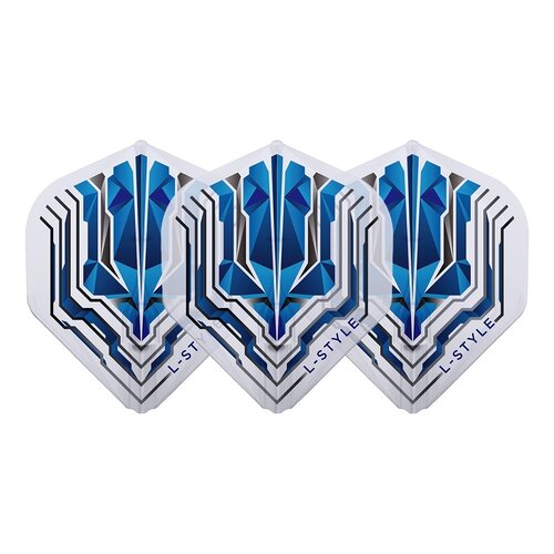 L-Style L-Style Champagne Flight EZ L1 Standard Origin Series Clear Blue Darts Flights