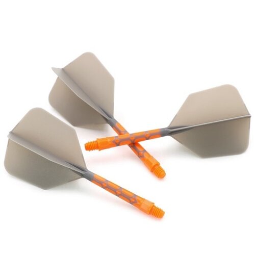 CUESOUL Cuesoul - ROST T19 Integrated Dart Flights - Big Wing - Grey Orange Darts Flights